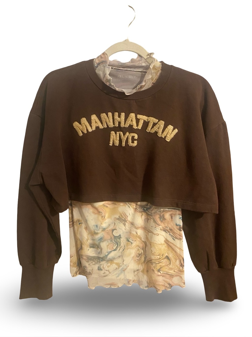 Target Marble Swirl Mesh Top - Beige, Tan, Blue, Cream
